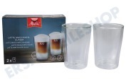 Melitta 6761118 Kaffeeautomat Tassen Doppelte Thermowand geeignet für u.a. 2er Set Latte Macchiato Gläser