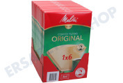 Melitta Kaffeemaschine 6771611 Kaffeefilter naturbraun 1X6, 40 Stück geeignet für u.a. Größe 1x6