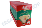 Melitta Kaffeemaschine 6771421 Kaffeefilter braun 102, 80 Stück, Display geeignet für u.a. Ersatz für Größe 1x2
