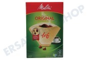 Melitta Kaffeemaschine 6626815 Kaffeefilter  naturbraun 1X6, 40 Stück geeignet für u.a. Größe 1x6