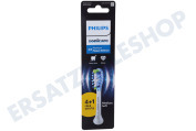 Philips HX9045/87  Zahnbürsten-Set Premium Plaque Defence Aufsteckbürsten, 4+1 Stück, weiß geeignet für u.a. Sonicare