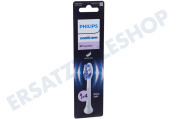 Philips HX6054/87  Zahnbürsten-Set S2 Sensitive Bürstenköpfe, 4 Stück, weiß geeignet für u.a. Sonicare
