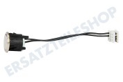 Bauknecht 480121101169 Ofen-Mikrowelle Knopf Druckknopf mit Kabel geeignet für u.a. AKZM655, BLVMS8100, ELVE8170