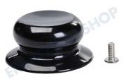BK G1047 Pfanne Knopf für Pfannendeckel -schwarz- geeignet für u.a. Uni, Pop. Gewinde M5