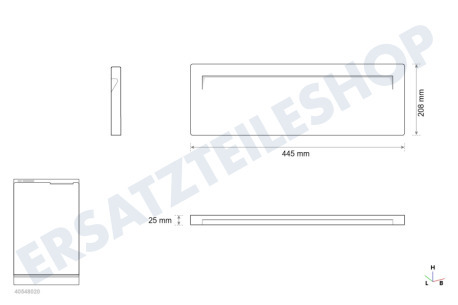 Bosch Kühlschrank Blende von der Schublade
