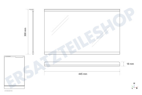 Beko Kühlschrank Glasplatte komplett
