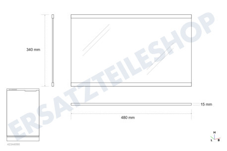 Liebherr Kühlschrank Glasplatte mit Zierleisten
