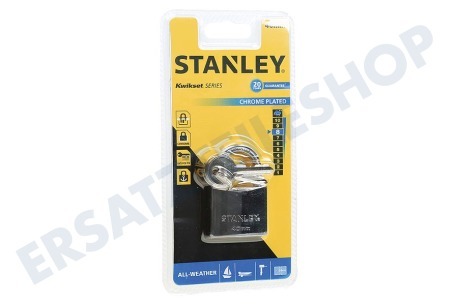 Stanley  S742-012 Stanley Vorhängeschloss Solid Brass Chrome Plated 40mm