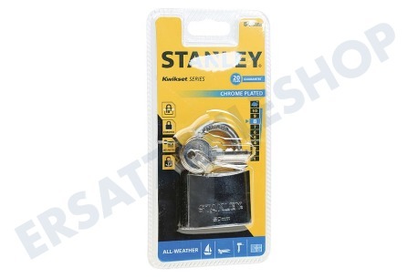 Stanley  S742-013 Stanley Vorhängeschloss Solid Brass Chrome Plated 50mm