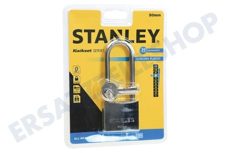 Stanley  S742-017 Stanley Vorhängeschloss Solid Brass Chrome Plated 50mm