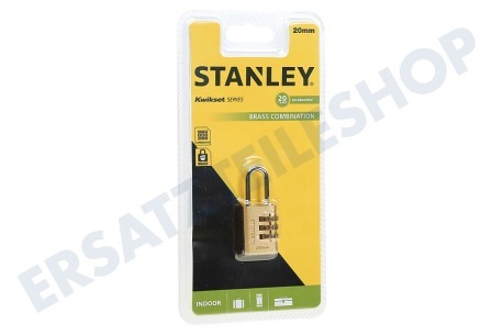 Stanley  S742-050 Stanley Kombinations-Vorhängeschloss Messing 3-stellige 20mm