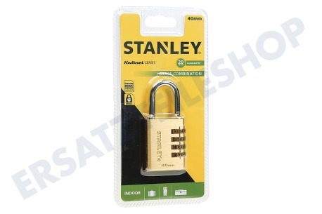 Stanley  S742-053 Stanley Kombinations-Vorhängeschloss Messing 4-stellig 40 mm
