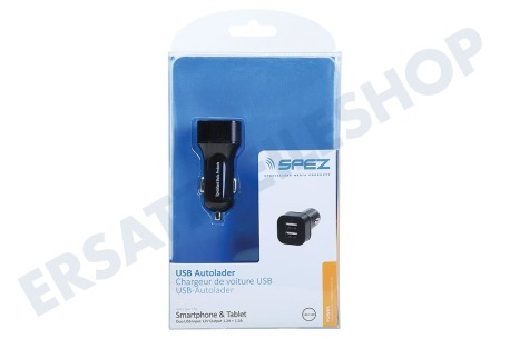 Spez  Dual-USB-Auto-Ladegerät 1.2A + 1.2A