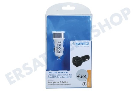 Spez  Dual USB Autoladegerät 4,8A, Weiß