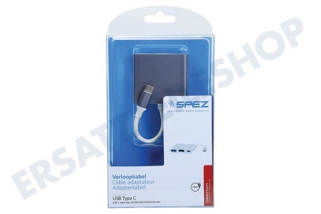 Spez  Adapterkabel USB C Stecker - HDMI / USBC / USB3.0 Buchse 15cm