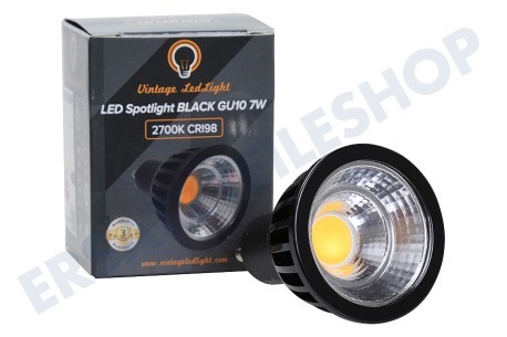 Vintage LedLight  LED Strahler GU10 Schwarz 7 Watt, 2700K