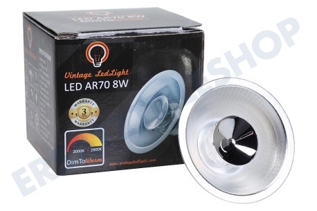 Vintage LedLight  LED AR70 B15D DimToWarm 2900-2000K 8 Watt, 35 Grad