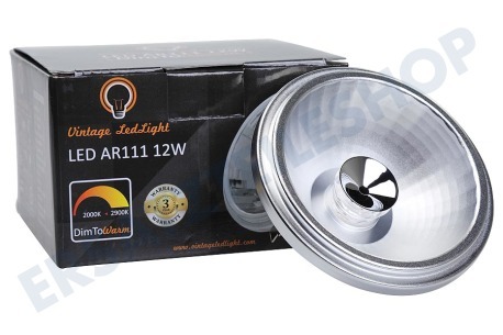 Vintage LedLight  LED AR111 G53 DimToWarm 2900-2000K 12 Watt, 35 Grad