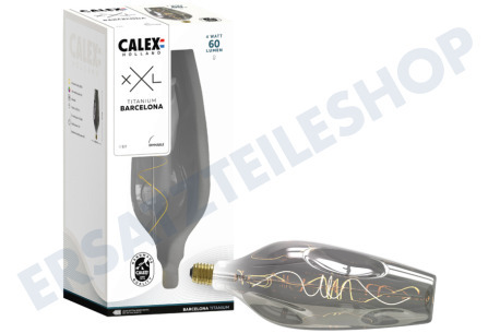 Calex  2101001900 Calex Barcelona LED Lampe 4 Watt, E27 Titan dimmbar