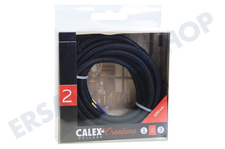 Calex  940262 Calex Textilkabel schwarz 3 Meter