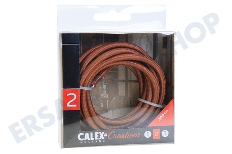 Calex  940264 Calex Textil umwickelte Kabel braun. 3 Meter