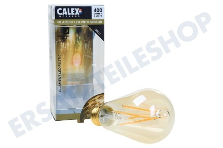Calex  421700 Calex LED Vollglas Filament Rustikale Lampe, langes Modell ST64
