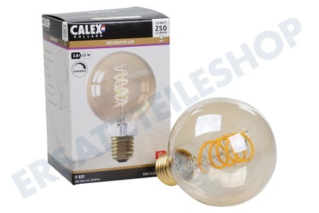Calex  1001001300 Globe LED-Lampe Flexibles Filament Gold E27 3,8 Watt, dimmbar