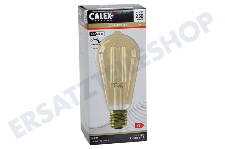 Calex  1101001800 LED Vollglas Filament Rustikallampe 3,5 Watt, E27