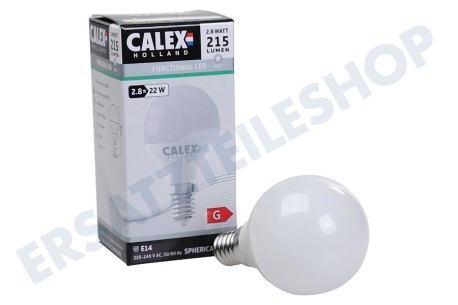 Calex  1301006500 LED-Kugellampe Flame 2,8 Watt, 2200K E14