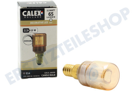 Calex  1201001500 LED Glasfaser T30x70 Gold SMD Dimmbar E14 2,3 Watt