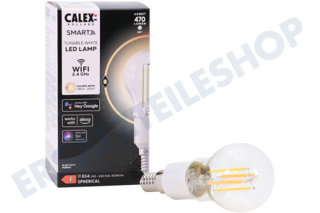 Calex  Smart LED Filament Clear Kugellampe E14 Dimmbar