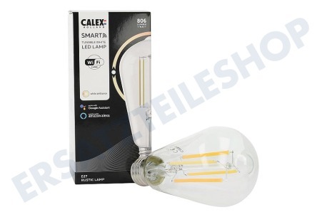 Calex  Smart LED Filament Clear Rustikale Lampe E27 Dimmbar