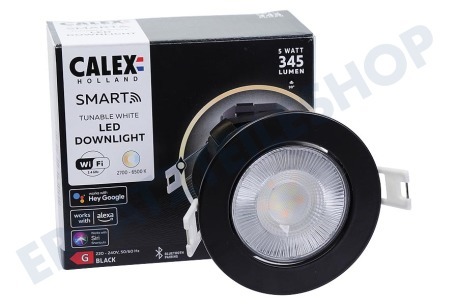 Calex  429272 Smart Wifi CCT Downlight, Schwarz