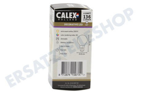 Calex  1001002700 Bullet LED Lampe Flexible Filament Gold E14 Dimmbar