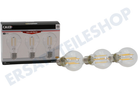 Calex  LED-Lampe Aktionspaket mit 3 Lampen A60 Filament Clear