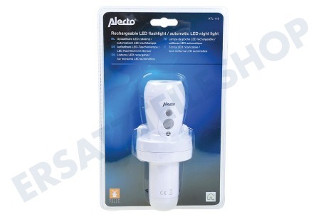 Alecto  ATL-110 Wiederaufladbare LED Taschenlampe Weiß