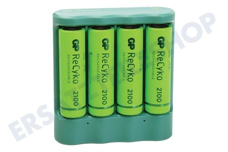 GP  B421 USB-Batterieladegerät Recyko 4x AA 2100mAh
