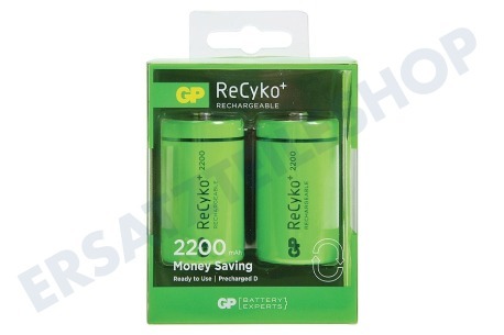 GP  LR20 ReCyko+ D 2200  - 2 wiederaufladbare Batterien