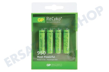 GP  LR03 ReCyko+ AAA 950 - 4 wiederaufladbare Batterien