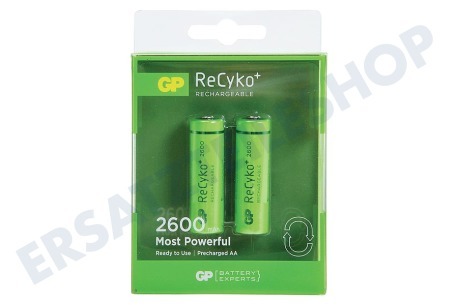GP  LR6 ReCyko+ AA 2600 - 2 wiederaufladbare Batterien