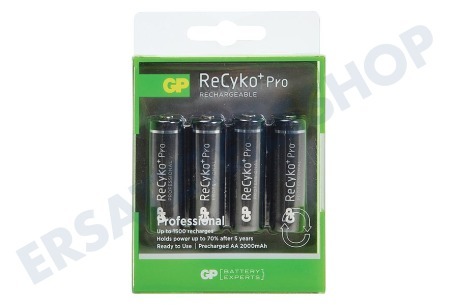 GP  LR6 ReCyko+ Pro AA 2000 - 4 wiederaufladbare Batterien