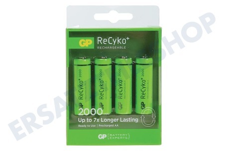GP  LR6 ReCyko+ AA 2000 - 4 wiederaufladbare Batterien