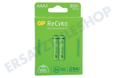 GP  LR03 ReCyko+ AAA 850 - 2 wiederaufladbare Batterien