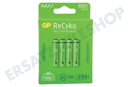 GP  LR03 ReCyko+ AAA 850 - 4 wiederaufladbare Batterien