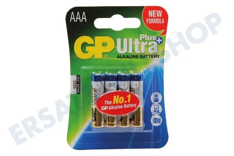 GP  LR03 AAA Batterie GP Alkaline Ultra Plus 1,5 Volt, 4 Stk