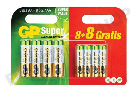 GP  Super Alkaline AA/AAA 8+8