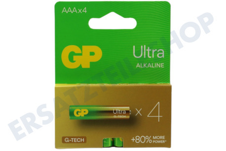 GP  LR03 AAA-Batterie GP Alkaline Ultra 1,5 Volt, 4 Stück
