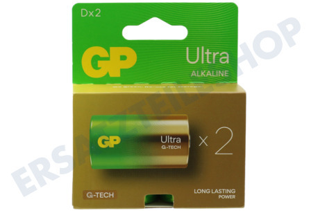 GP  LR20 D Batterie GP Alkaline Ultra 1,5 Volt, 2 Stück