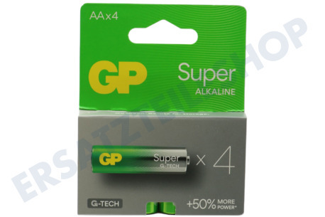 GP  LR06 AA-Batterie GP Super Alkaline 1,5 Volt, 4 Stück