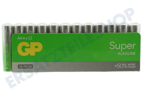 GP  LR03 AAA-Batterie GP Super Alkaline Multipack 1,5 Volt, 12 Stück